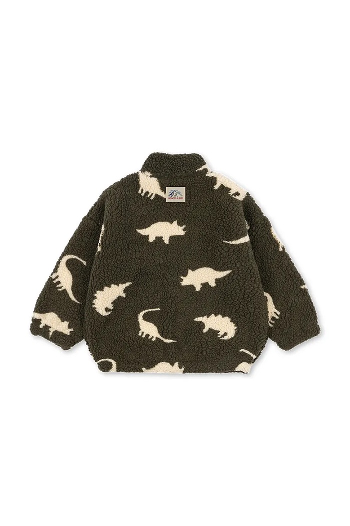 Chlapec Konges Sløjd bunda detská flísová JODY TEDDY JACKET GRS KS105720.9BY2 zelená