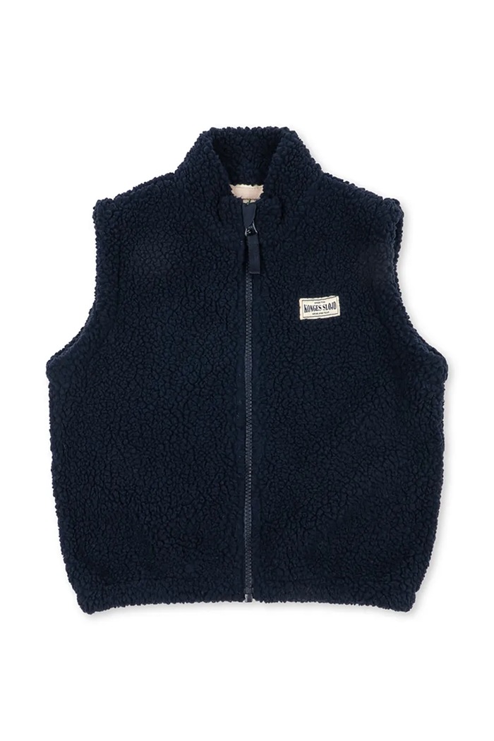 Konges Sløjd αμάνικο παιδικό φλις JODY SOLID TEDDY VEST GRS σκούρο μπλε KS105716.9BY2