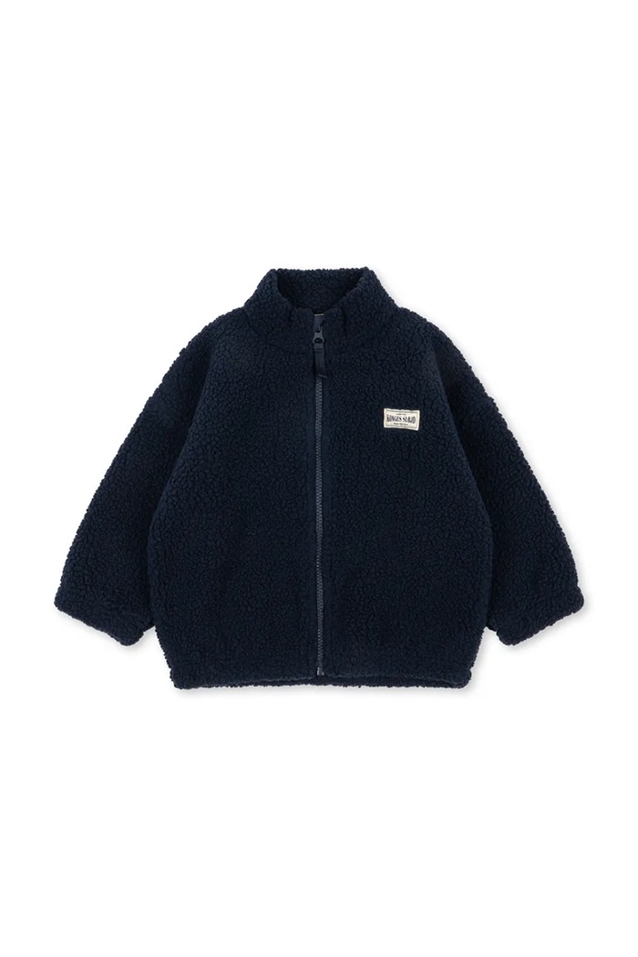 Konges Sløjd μπουφάν παιδικό φλις JODY SOLID TEDDY JACKET GRS σκούρο μπλε KS105715.9BY2