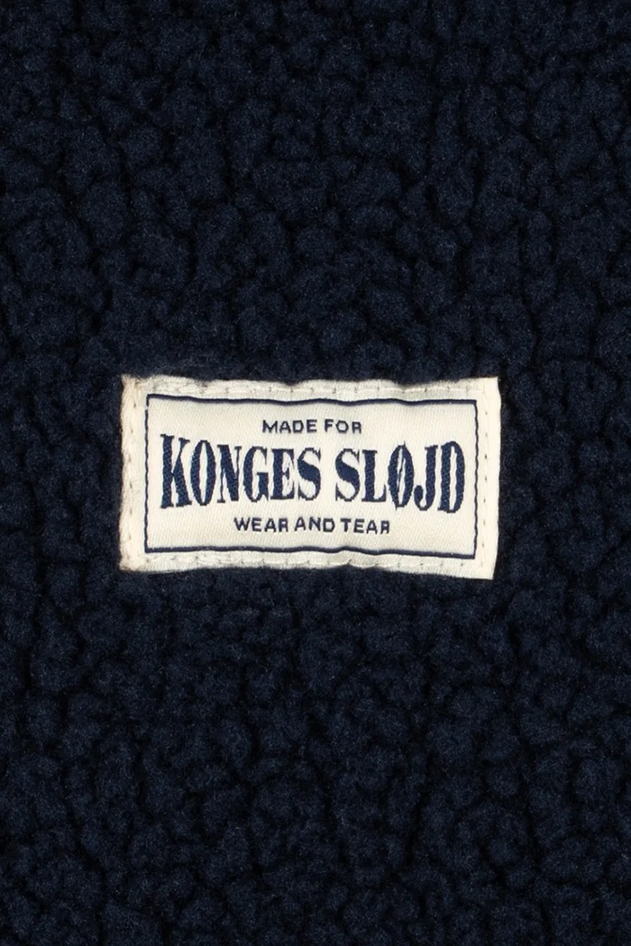 Konges Sløjd μπουφάν παιδικό φλις JODY SOLID TEDDY JACKET GRS σκούρο μπλε KS105715.9BY2