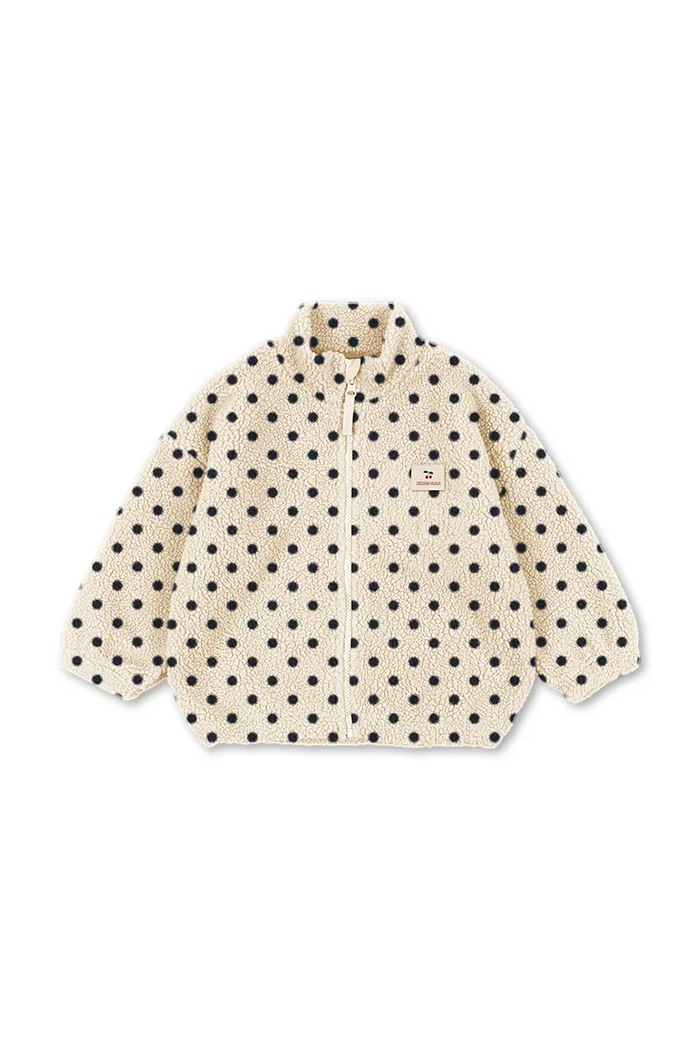 Konges Sløjd bunda detská flísová JODY EMBROIDERY TEDDY JACKET GRS KS105712.9BY2 béžová AW26