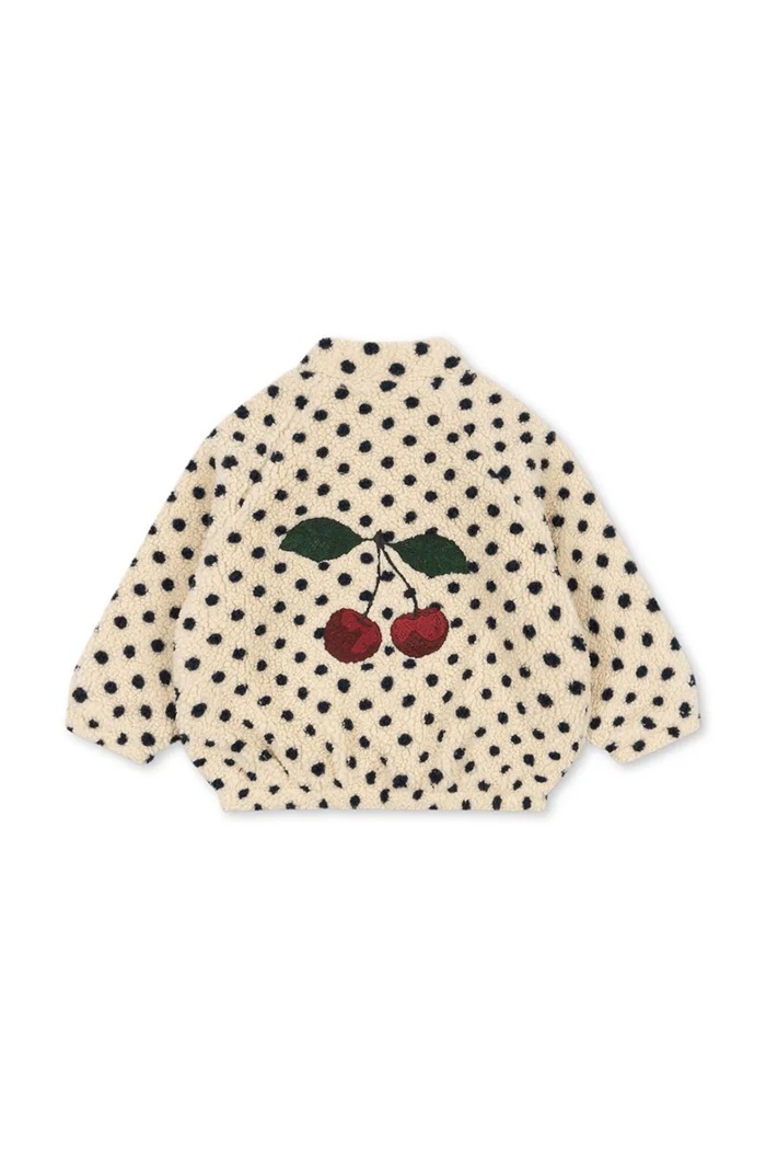 Chlapec Konges Sløjd bunda detská flísová JODY EMBROIDERY TEDDY JACKET GRS KS105712.9BY2 béžová