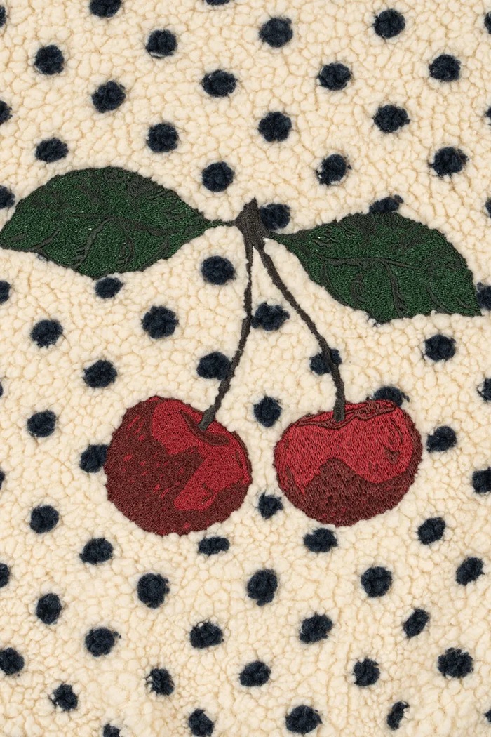 Konges Sløjd bunda detská flísová JODY EMBROIDERY TEDDY JACKET GRS béžová KS105712.9BY2