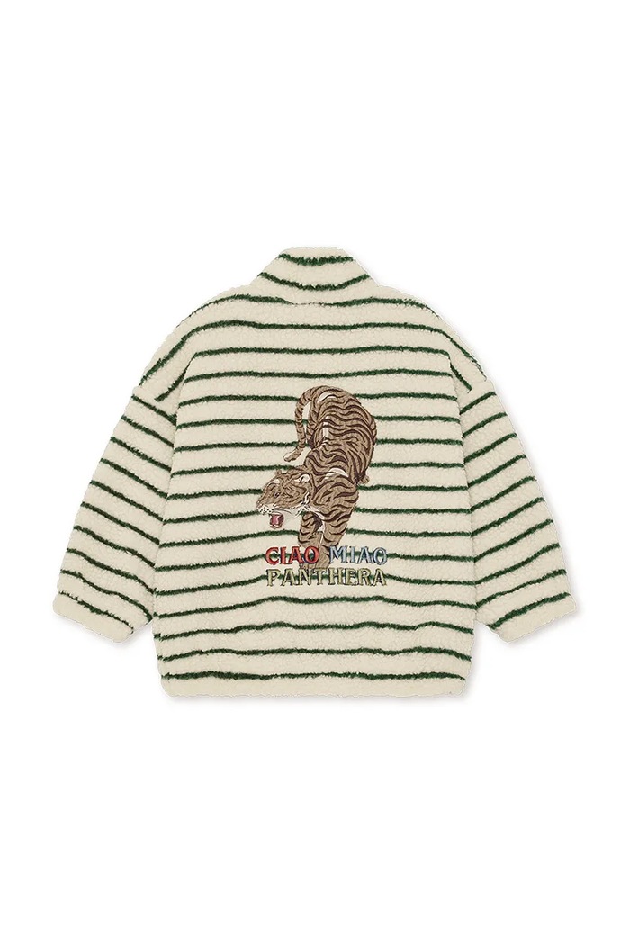 Konges Sløjd bunda detská flísová JODY EMBROIDERY TEDDY JACKET GRS KS105712.9BY2 béžová AW26