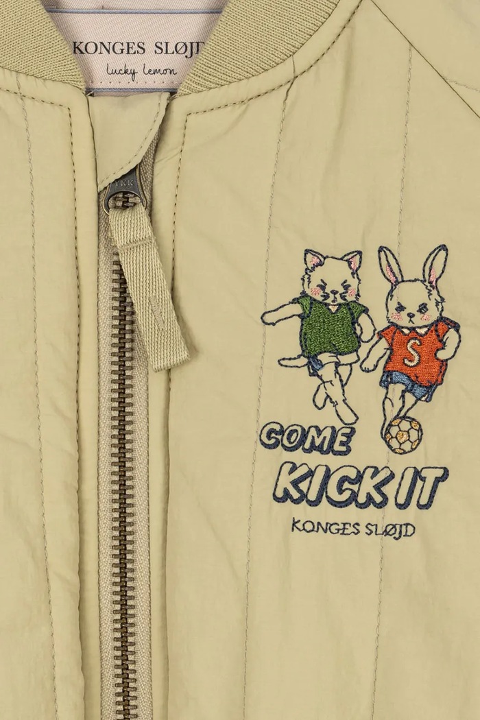 Bomber dětský JUNO BOMBER JACKET Konges Sløjd béžová KS105725.9BY2