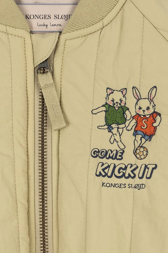 Bomber dětský JUNO BOMBER JACKET Konges Sløjd béžová KS105725.9BY2