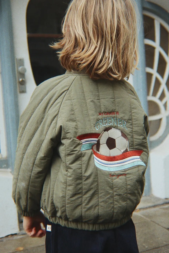 Konges Sløjd bunda bomber detská JUNO BOMBER JACKET zelená KS105725.9BY2