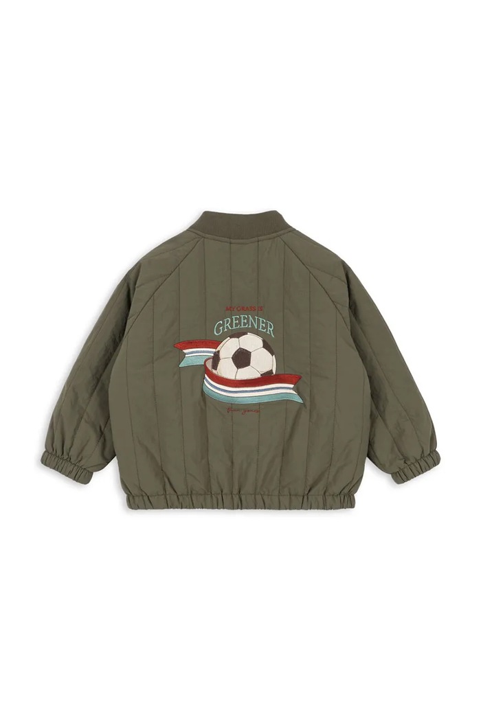 Konges Sløjd bomberka dziecięca JUNO BOMBER JACKET zielony KS105725.9BY2