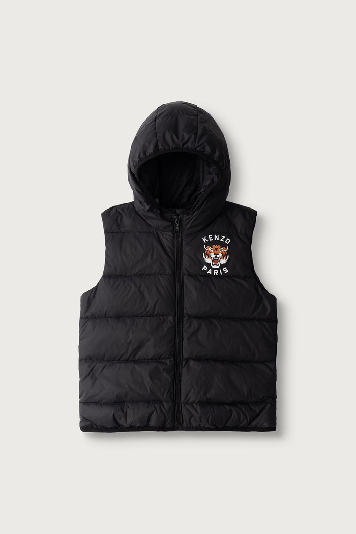Kenzo Kids Bezrękawnik puchowy dziecięcy czarny K62049.114.150
