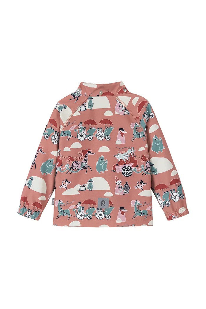 Reima kurtka softshell dziecięca Moomin Vantti 5100009F.9BY2 różowy AW26