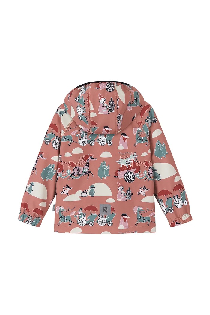 Chłopiec Reima kurtka softshell dziecięca Moomin Vantti 5100009F.9BY2 różowy