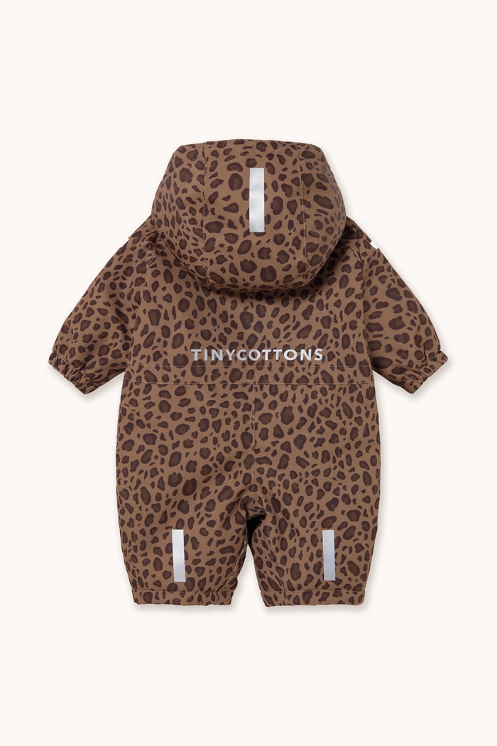 Tinycottons Kombinezon zimowy niemowlęcy ANIMAL PRINT SNOW ONE-PIECE AW26.020 brązowy AW26