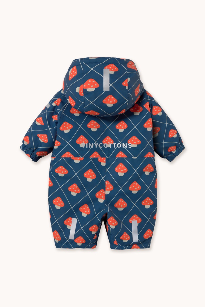 Tinycottons Kombinezon zimowy niemowlęcy MUSHROOMS SNOW ONE-PIECE AW26.008 granatowy AW26