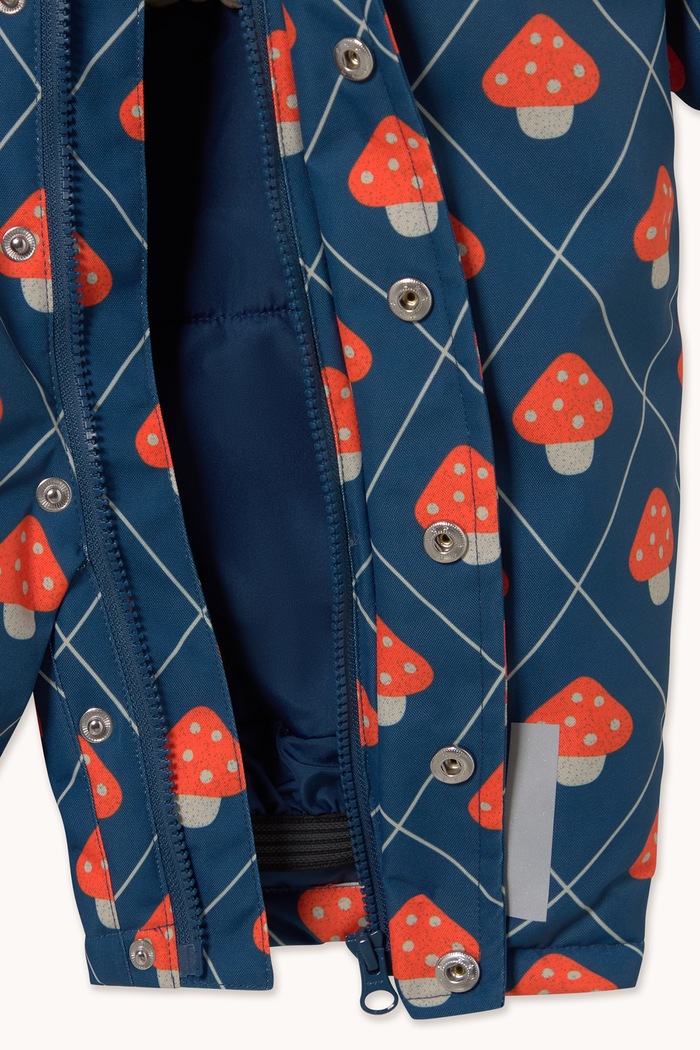 Kombinezon zimowy niemowlęcy MUSHROOMS SNOW ONE-PIECE Tinycottons granatowy AW26.008