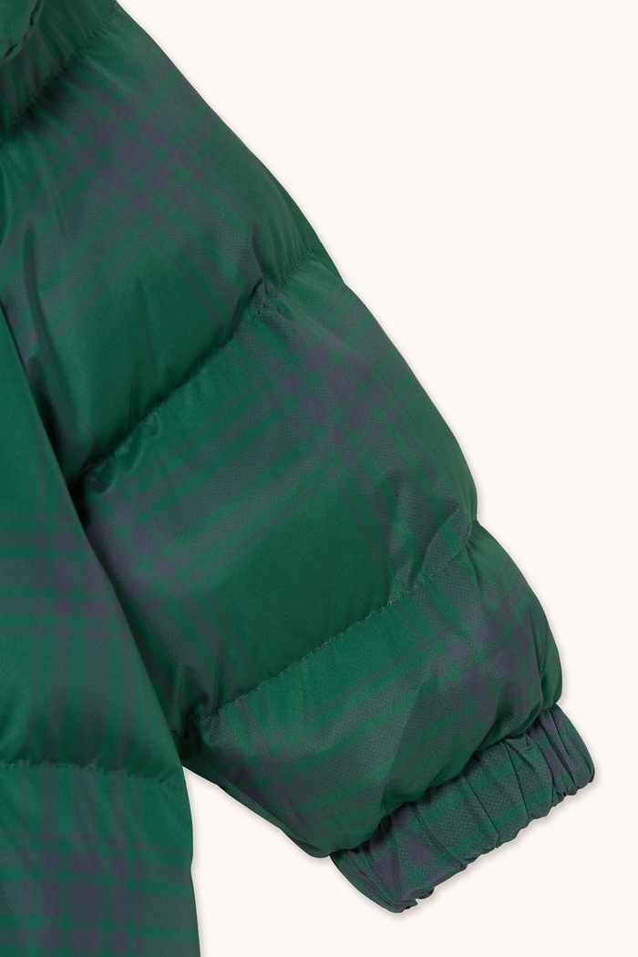 Chłopiec Tinycottons Kombinezon niemowlęcy GREEN CHECK PADDED OVERALL AW26.056 zielony