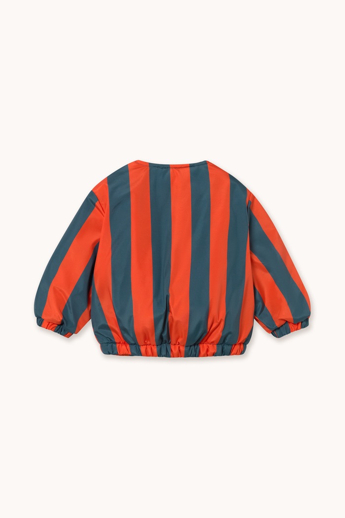 Tinycottons Kurtka niemowlęca RED-BLUE STRIPES BABY PADDED JACKET AW26.059 czerwony AW26