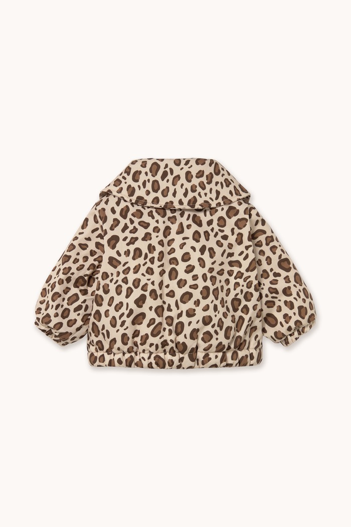 Tinycottons Kurtka niemowlęca z bawełną ANIMAL PRINT BABY PADDED JACKET AW26.039 beżowy AW26
