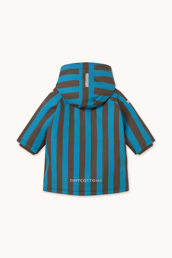 Chłopiec Tinycottons Kurtka zimowa dziecięca BLUE STRIPES SNOW JACKET AW26.006 niebieski