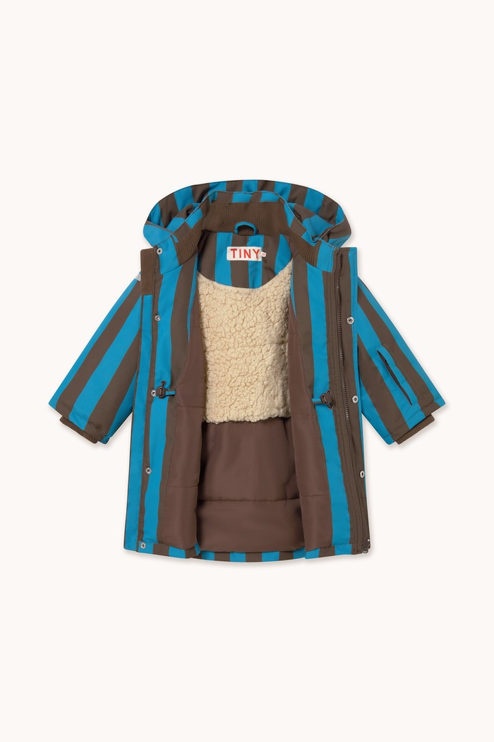 Kurtka zimowa dziecięca BLUE STRIPES SNOW JACKET Tinycottons AW26.006 niebieski