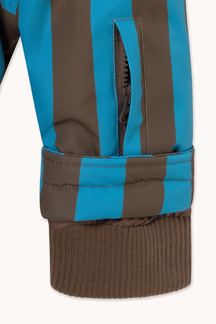 Tinycottons Kurtka zimowa dziecięca BLUE STRIPES SNOW JACKET AW26.006