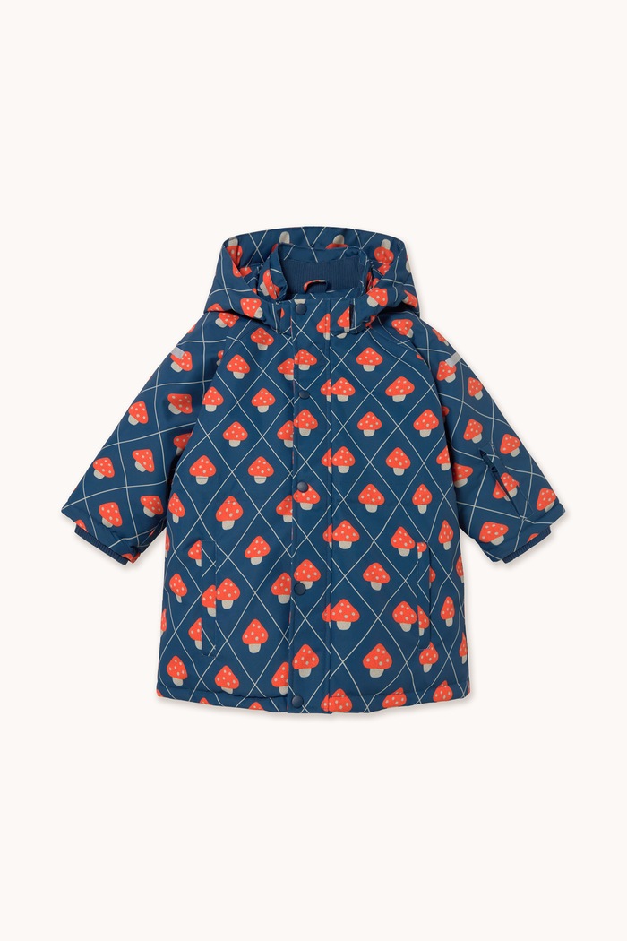 Tinycottons Kurtka zimowa dziecięca MUSHROOMS SNOW JACKET AW26.010 niebieski AW26