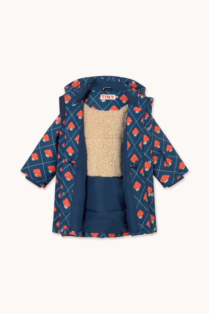 Kurtka zimowa dziecięca MUSHROOMS SNOW JACKET Tinycottons AW26.010 niebieski