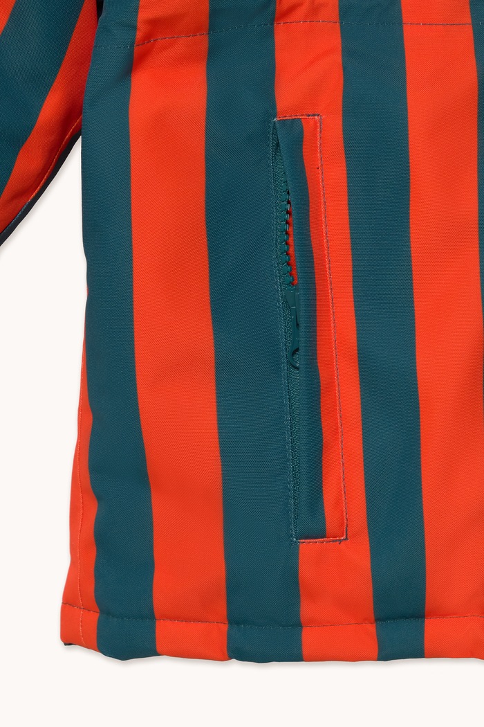 Kurtka zimowa dziecięca RED STRIPES SNOW JACKET Tinycottons czerwony AW26.003