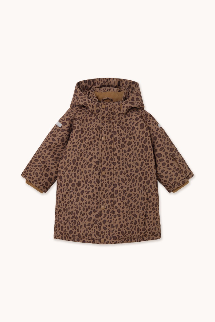 Tinycottons Kurtka zimowa dziecięca ANIMAL PRINT SNOW JACKET AW26.022 brązowy AW26