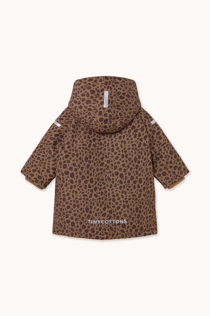 Chłopiec Tinycottons Kurtka zimowa dziecięca ANIMAL PRINT SNOW JACKET AW26.022 brązowy