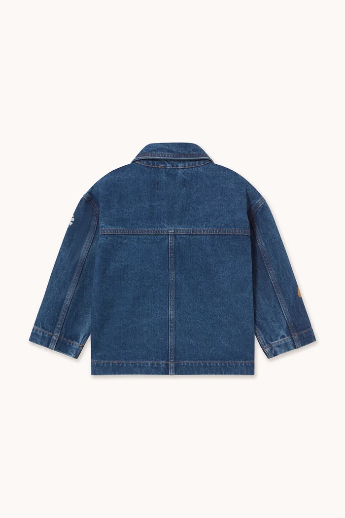 Chlapec Tinycottons džínsová bunda detská bavlnená TINY APPLES JACKET AW26.184 modrá