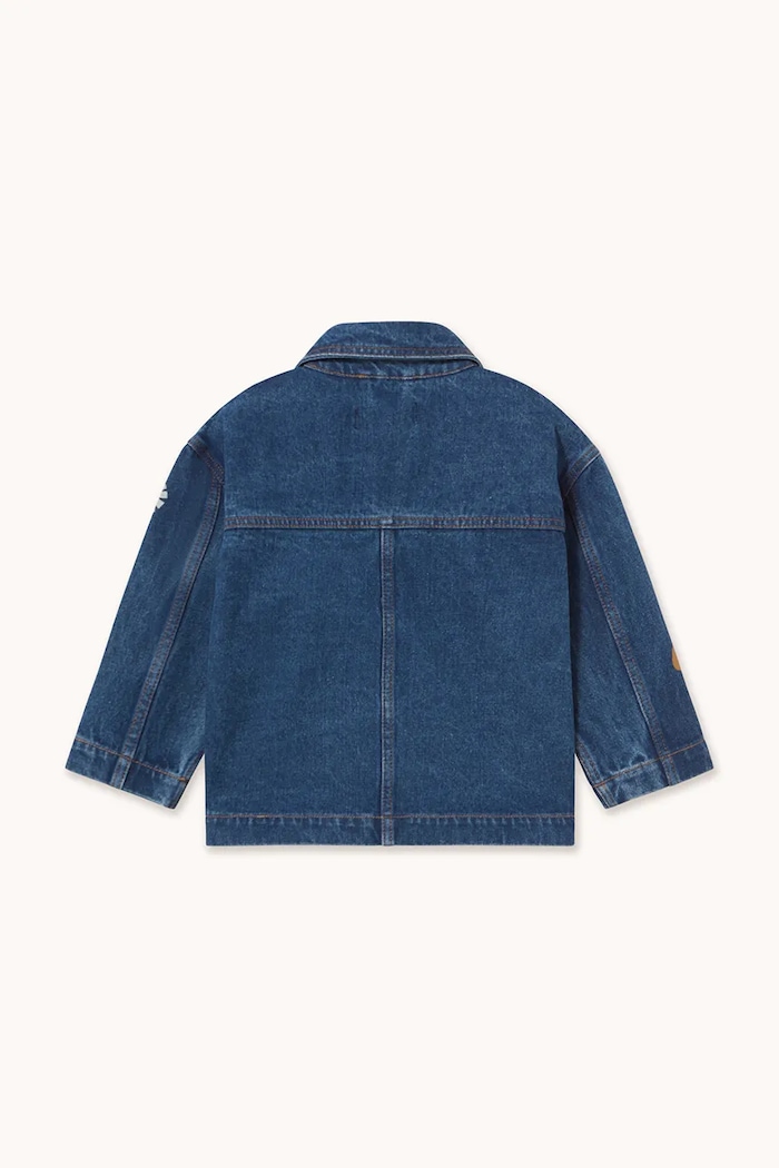 Chlapec Tinycottons džínsová bunda detská bavlnená TINY APPLES JACKET AW26.184 modrá