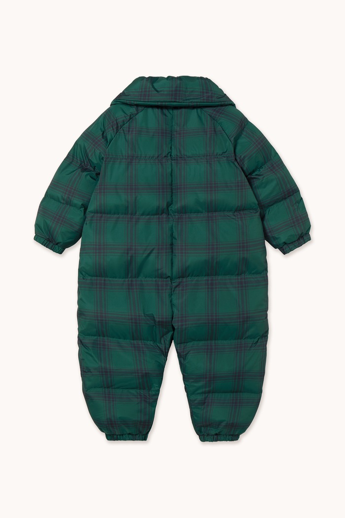 Tinycottons Kombinezon dziecięcy GREEN CHECK PADDED OVERALL AW26.057 zielony AW26