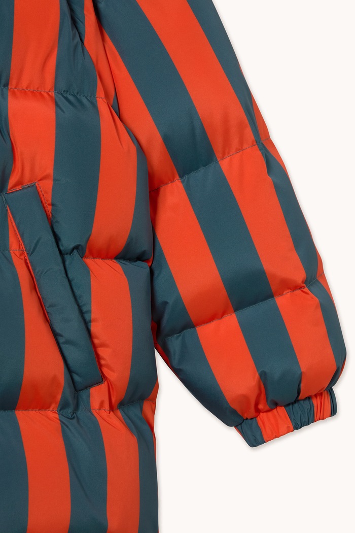 Tinycottons Kurtka pikowana dziecięca RED-BLUE STRIPES PADDED JACKET AW26.058