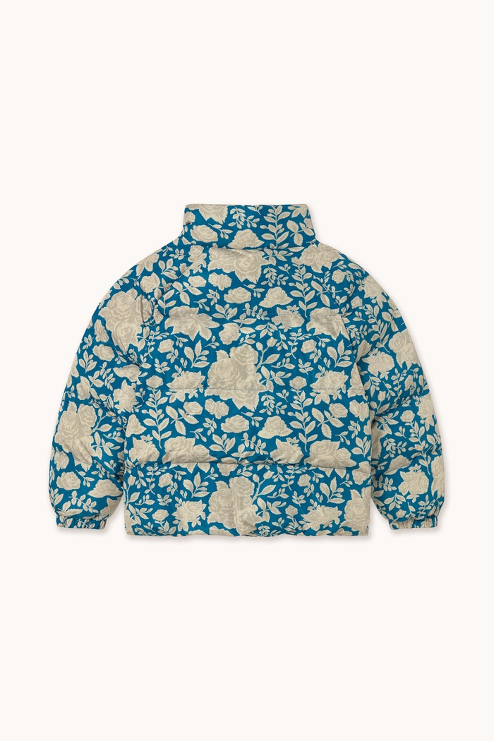 Chłopiec Tinycottons Kurtka pikowana dziecięca WHITE ROSES SHORT PADDED JACKET AW26.038 niebieski