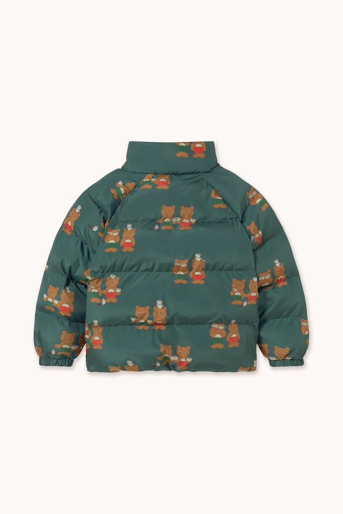 Chłopiec Tinycottons Kurtka pikowana dziecięca TINY TEA ROOM SHORT PADDED JACKET AW26.034 turkusowy