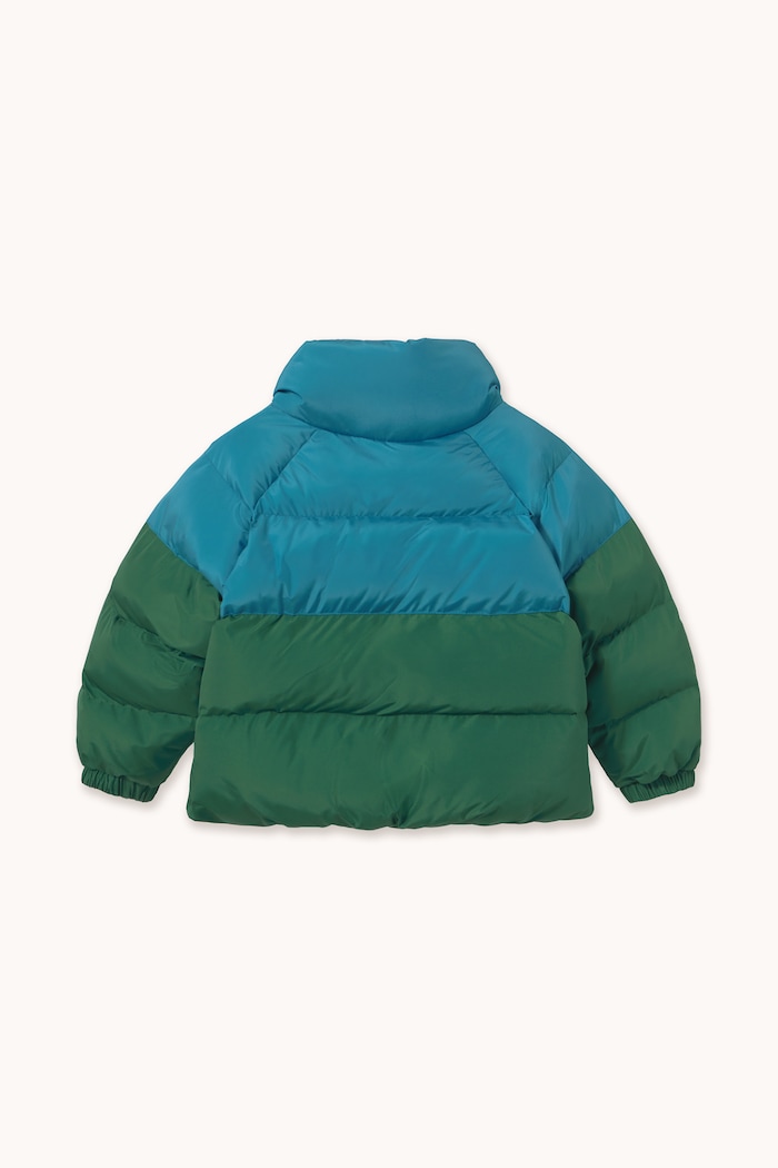 Chłopiec Tinycottons Kurtka pikowana dziecięca COLOR BLOCK SHORT PADDED JACKET AW26.178 niebieski