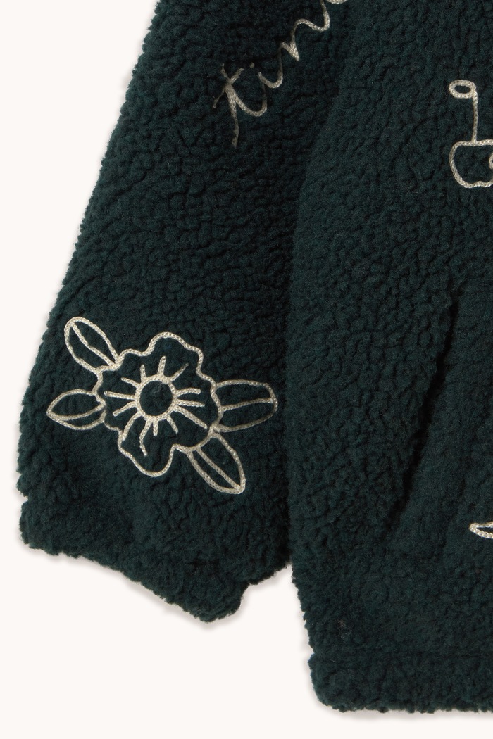 Bluza rozpinana dziecięca polarowa TINY APPLES SHERPA JACKET Tinycottons AW26.294 granatowy