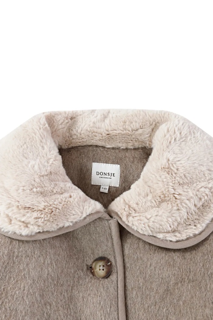 Donsje kurtka dziecięca z wełną Levian Jacket brązowy 4126500
