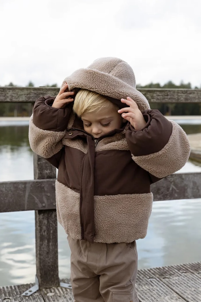 Donsje geacă de tranziție pentru copii Damian Jacket maro 4123700