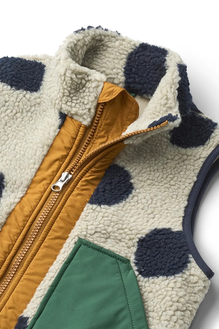 Chłopiec Liewood bezrękawnik dziecięcy polarowy Noam Pile Vest LW20450.9BY2 beżowy