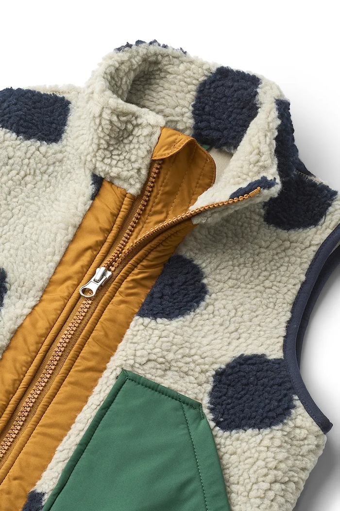 Chłopiec Liewood bezrękawnik dziecięcy polarowy Noam Pile Vest LW20450.9BY2 beżowy