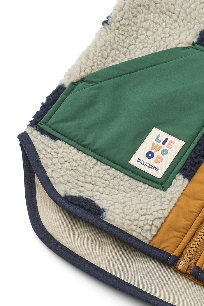 Liewood bezrękawnik dziecięcy polarowy Noam Pile Vest beżowy LW20450.9BY2