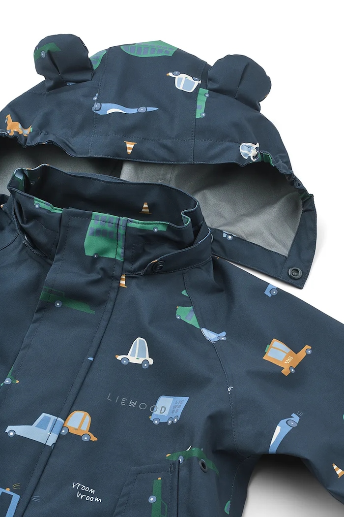 Chłopiec Liewood kurtka przeciwdeszczowa dziecięca Manu Rainwear Set LW19910.9BY2 granatowy