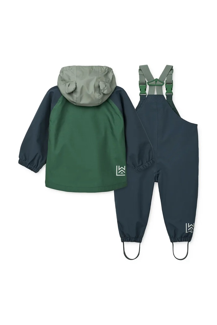 Liewood Αδιάβροχο μπουφάν παιδικό Manu Rainwear Set LW19910.9BY2 πολύχρωμο AW26
