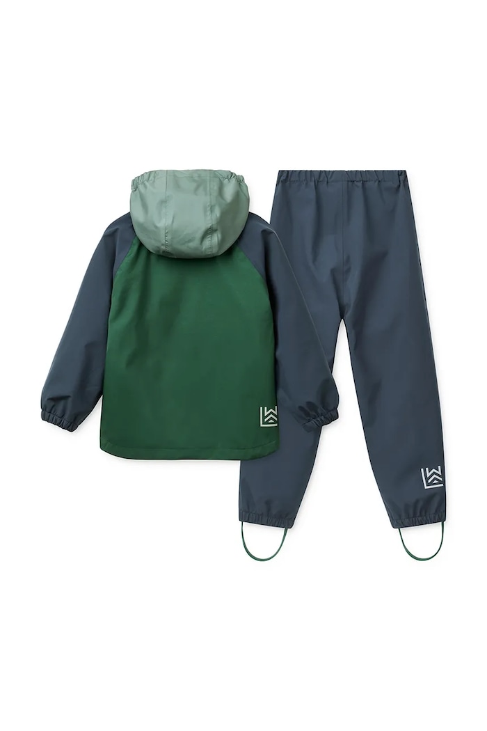 Chłopiec Liewood kurtka przeciwdeszczowa dziecięca Pedia Rainwear Set LW19909.9BY2 granatowy