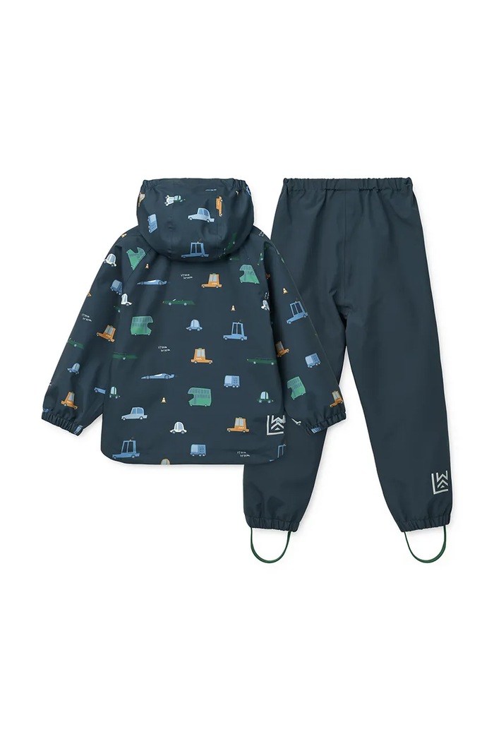 BIMBA Liewood impermeabile per bambini Pedia Rainwear Set LW19909.9BY2 blu navy