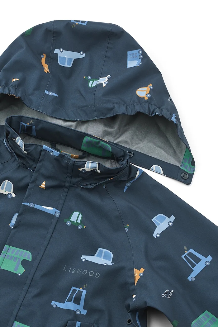 Liewood impermeabile per bambini Pedia Rainwear Set blu navy LW19909.9BY2