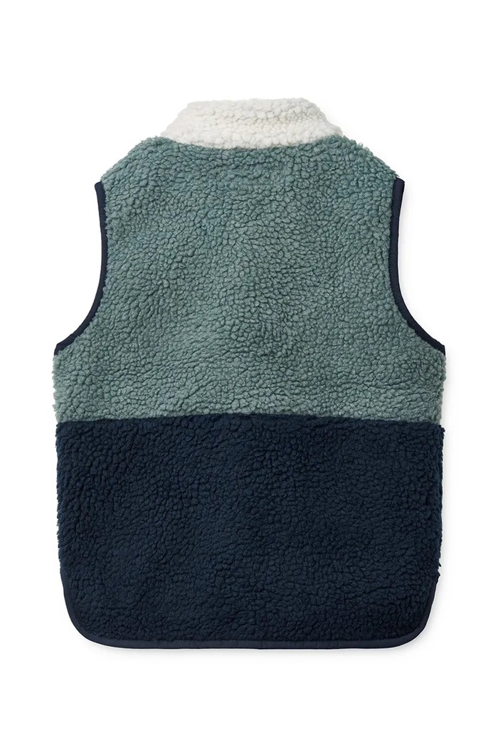 Liewood bezrękawnik dziecięcy polarowy Vada Pile Vest LW14942.9BY2 niebieski AW26