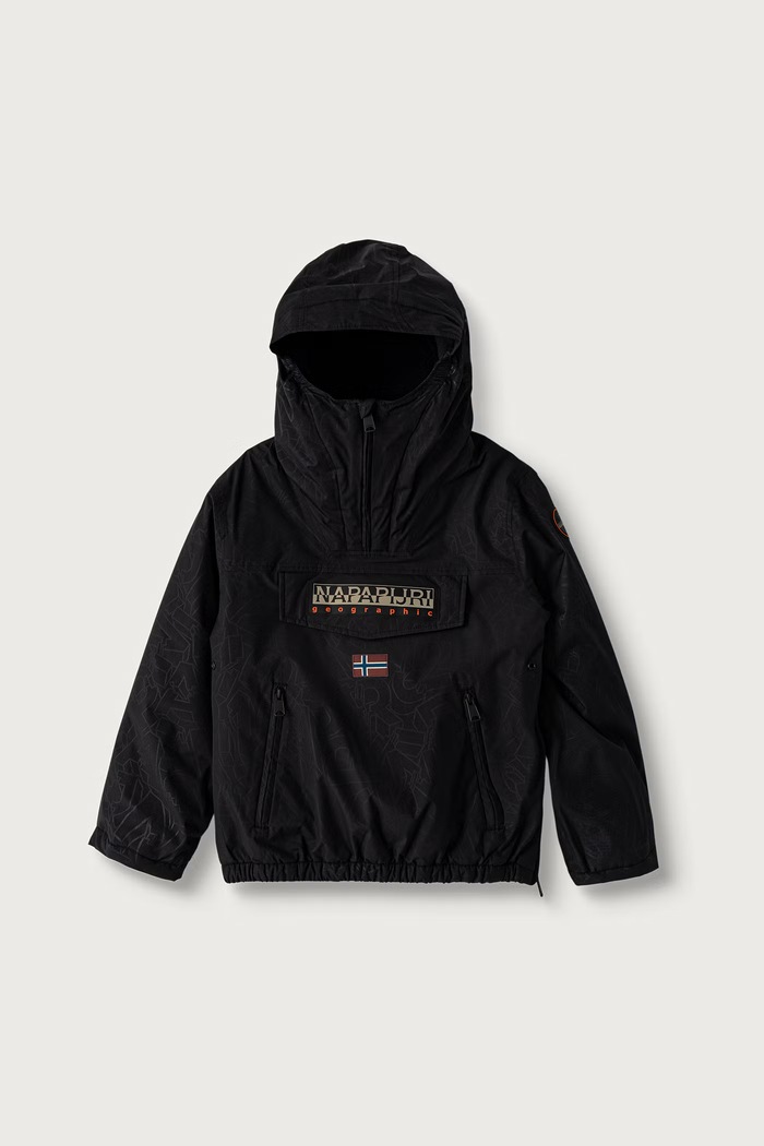 Napapijri Anorak dziecięcy RF NEXT AOP czarny NP0A8A6JFQR1.122.128