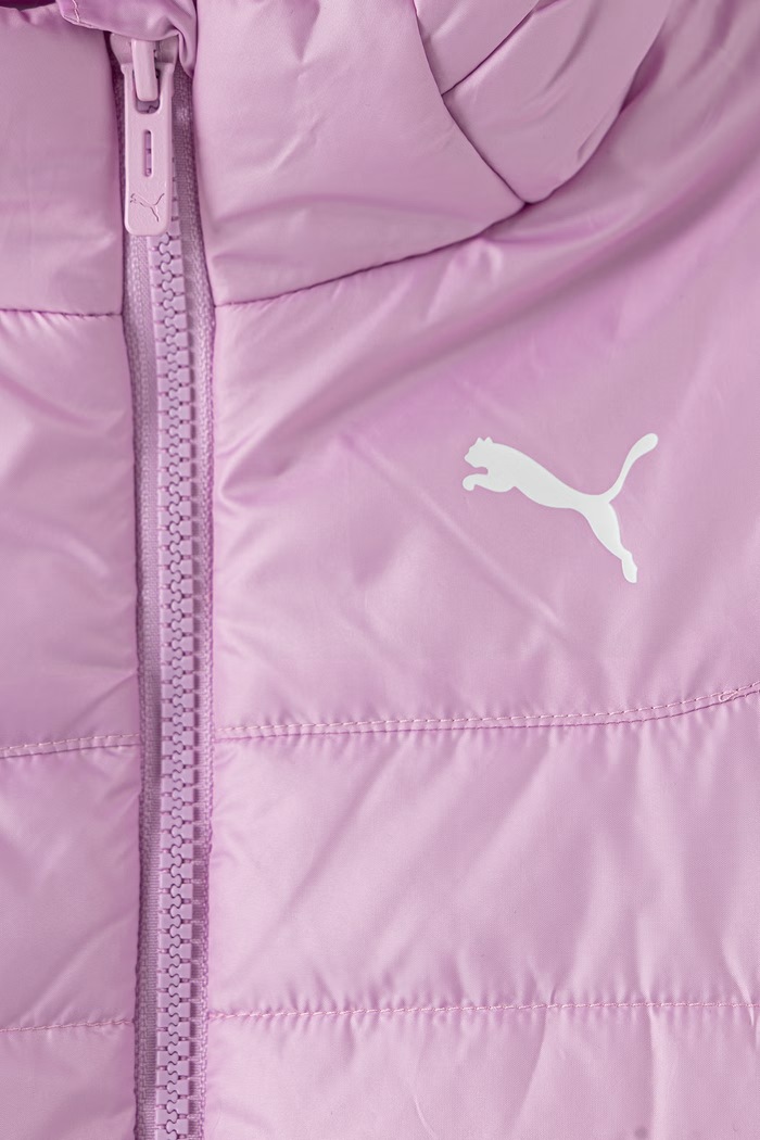 Chłopiec Puma krótka kurtka dziecięca ESS Hooded Padded Jacket 694744 różowy